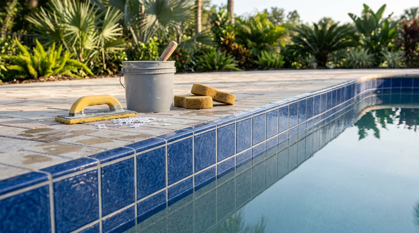 New pool tile installation in Orlando