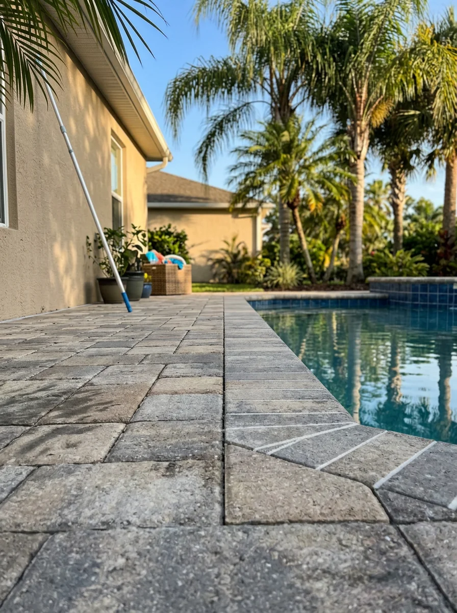 Close-up of quality workmanship on a home exterior project in an Orlando residential area.