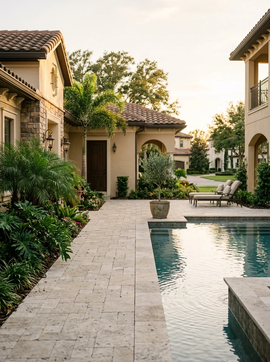 Luxury home exterior detail showcasing high-end finishes and craftsmanship.